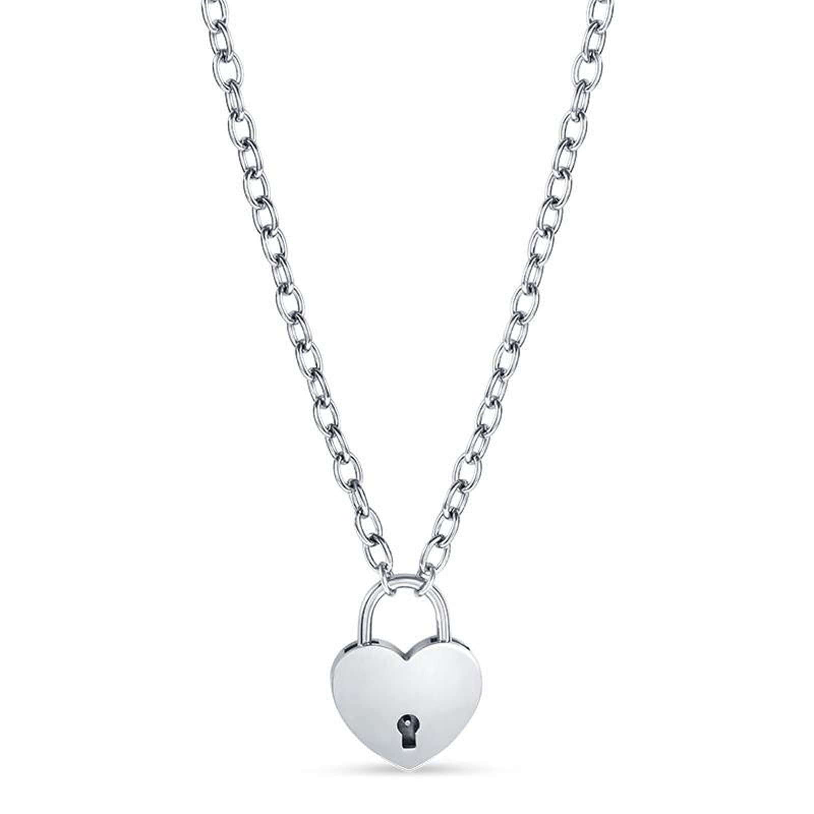 The Lock Pendant - Sterling Silver / Yes (+$10)