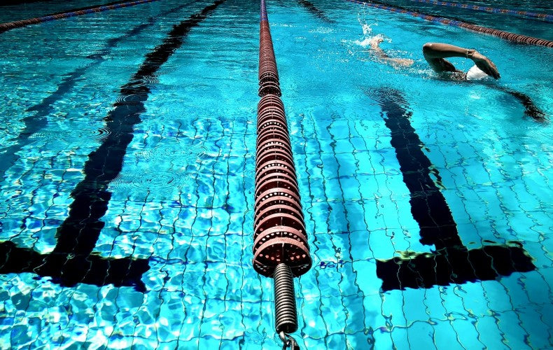Swimming lanes in pool