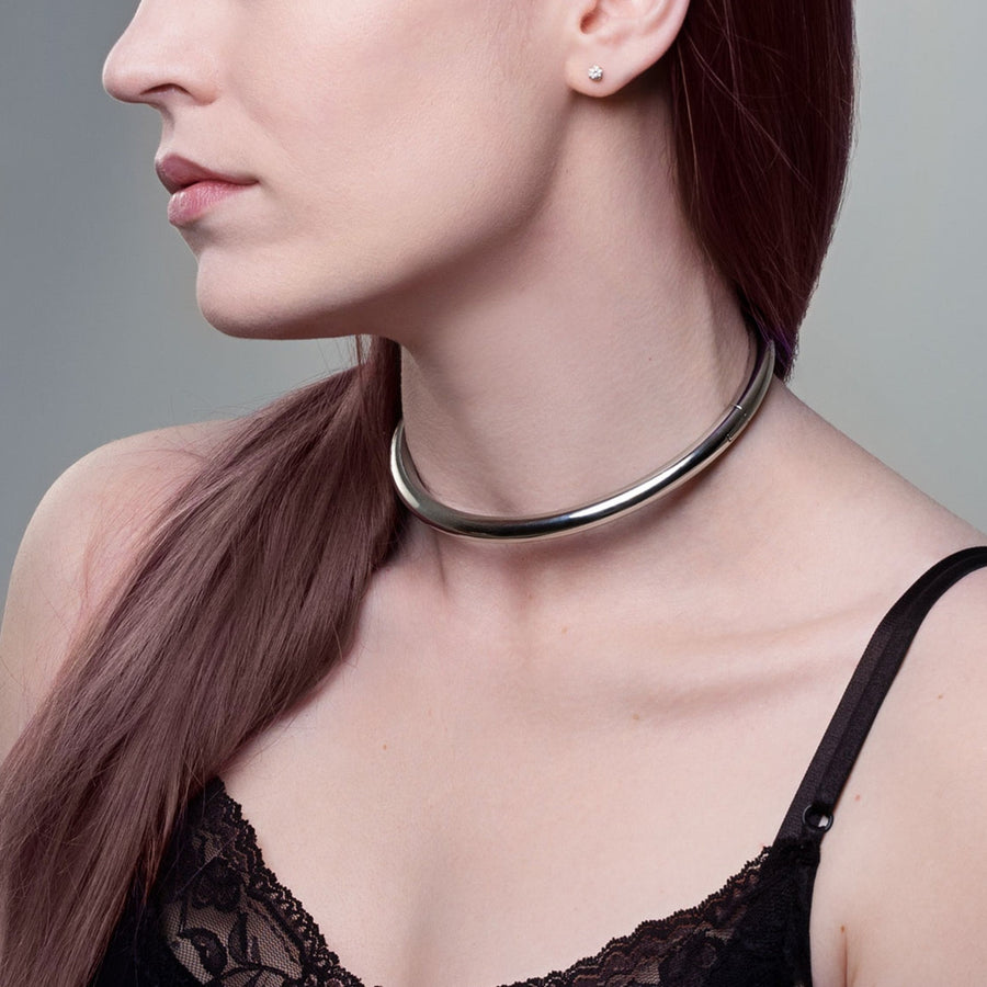 Eternity Collar in Titanium with Bright Polished Finish - Eternity