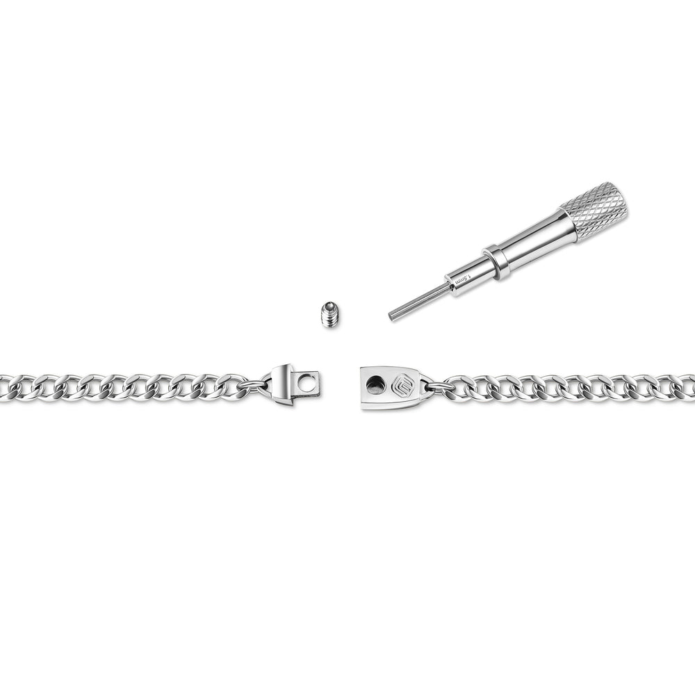 Titanium Chain Necklace with Mini Locking Clasp