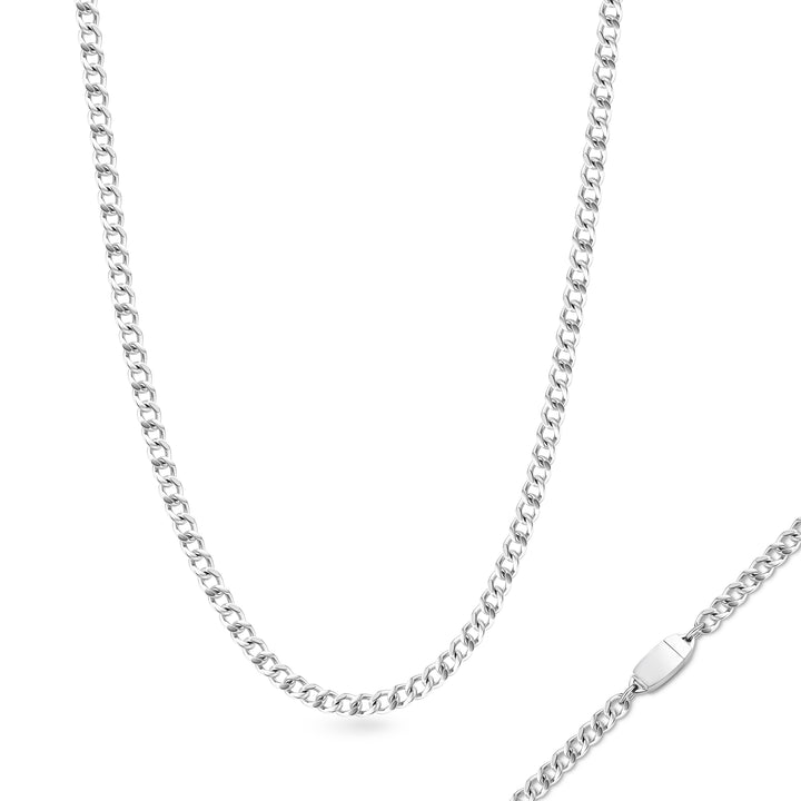 Titanium Chain Necklace with Mini Locking Clasp