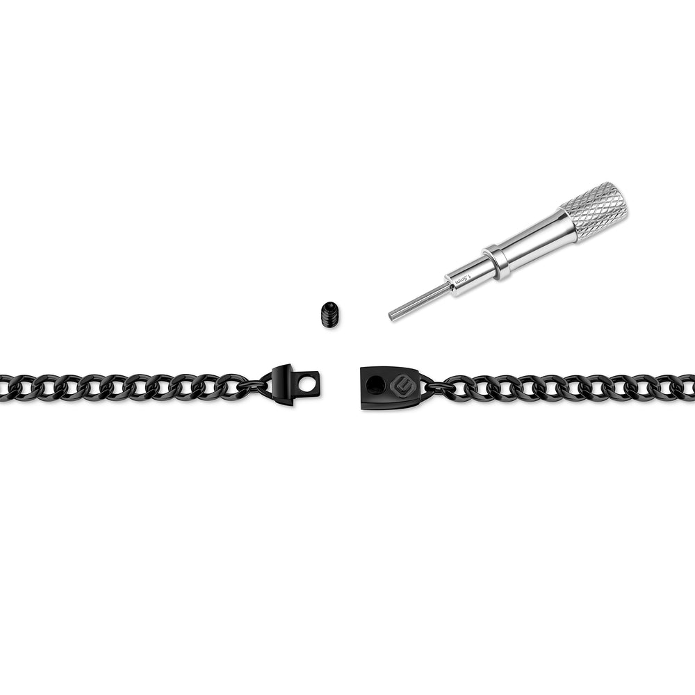 Titanium Chain Necklace with Mini Locking Clasp