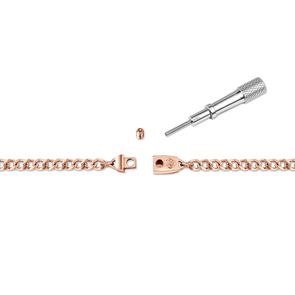 Titanium Chain Necklace with Mini Locking Clasp