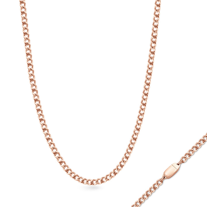 Titanium Chain Necklace with Mini Locking Clasp