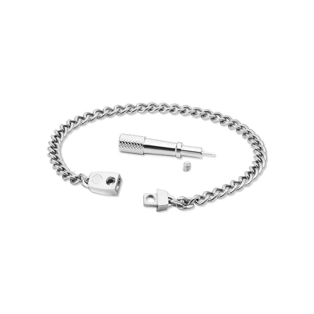 Titanium Chain Bracelet with Mini Locking Clasp