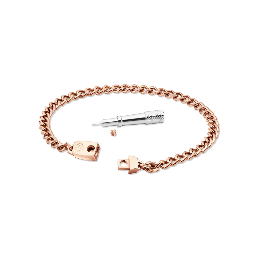 Titanium Chain Bracelet with Mini Locking Clasp