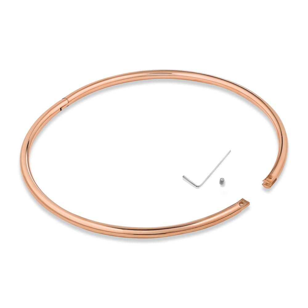 Thin Eternity Collar - Titanium - Rose Gold Finish