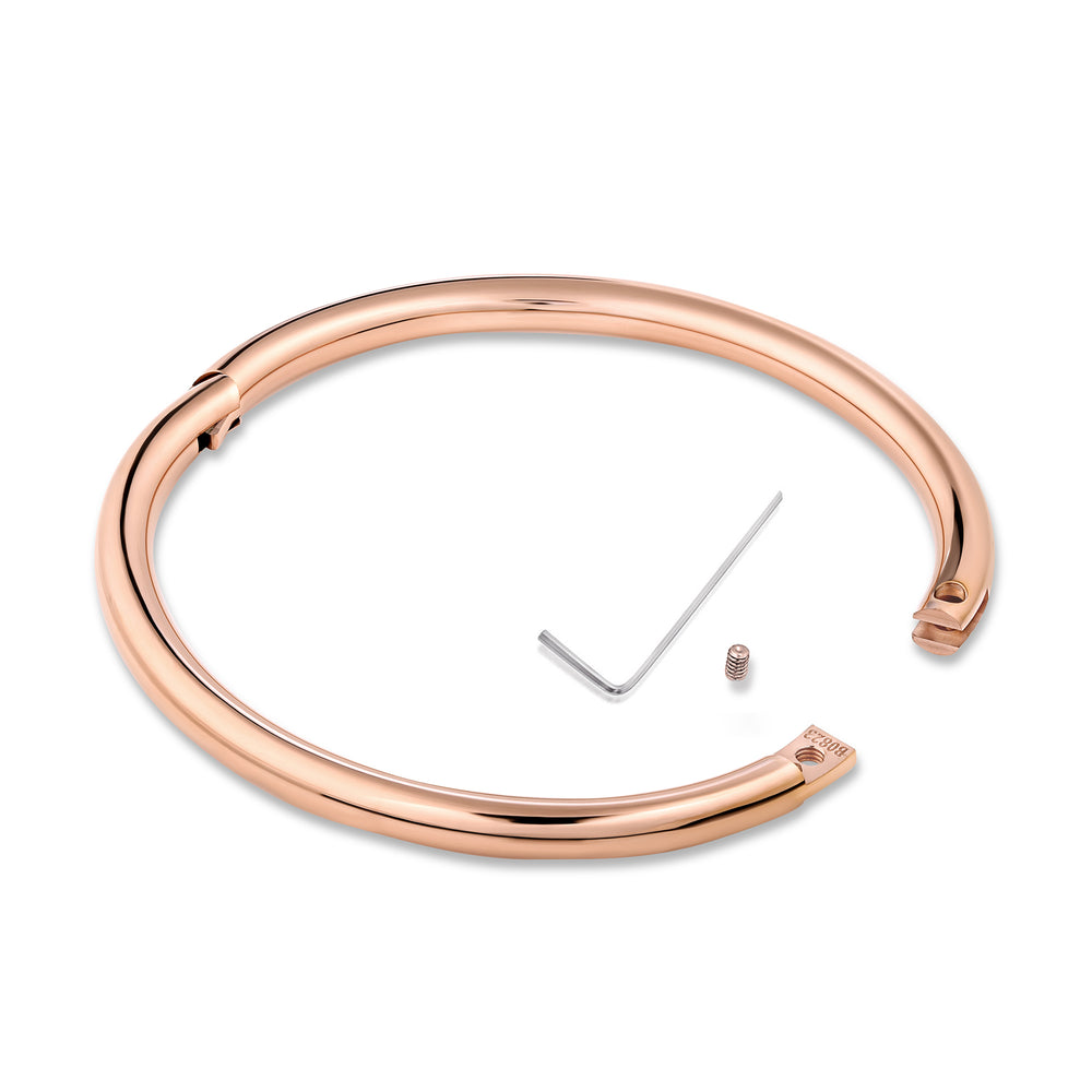 Thin Eternity Wrist Cuff - Titanium - Rose Gold