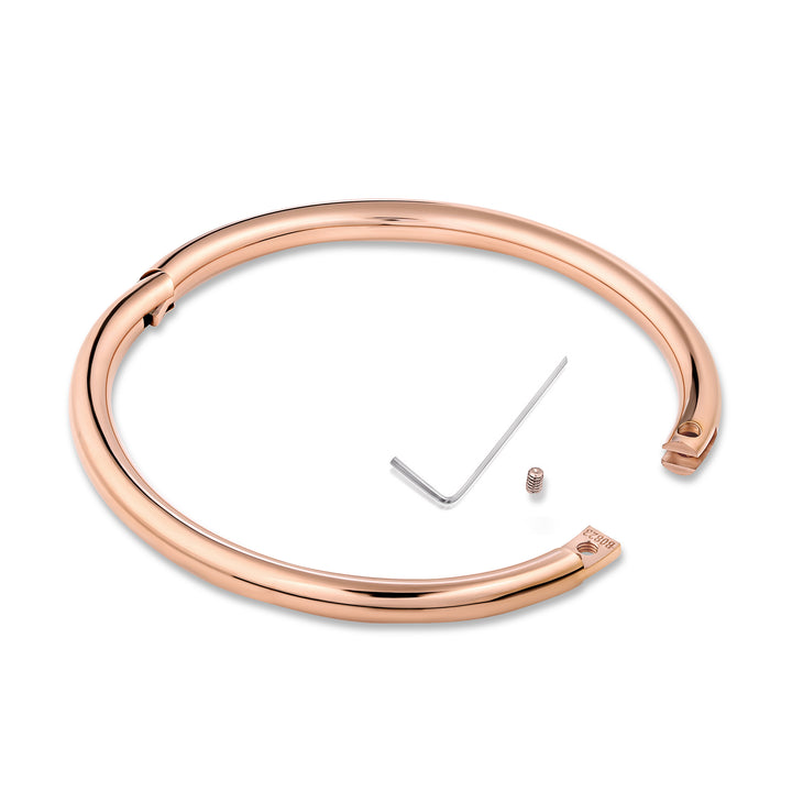 Thin Eternity Wrist Cuff - Titanium - Rose Gold