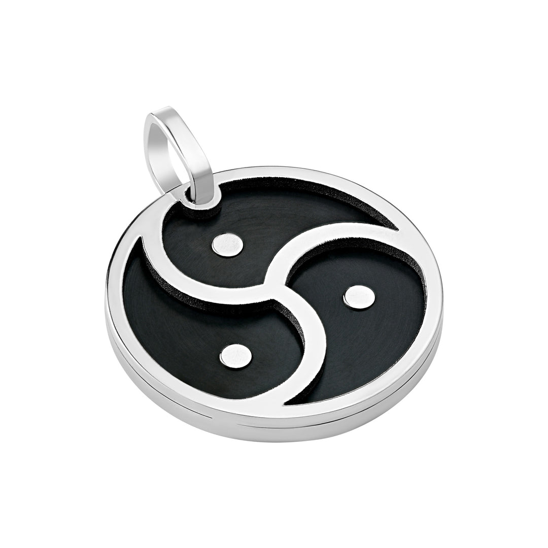 Triskelion Pendant with Black Inlay