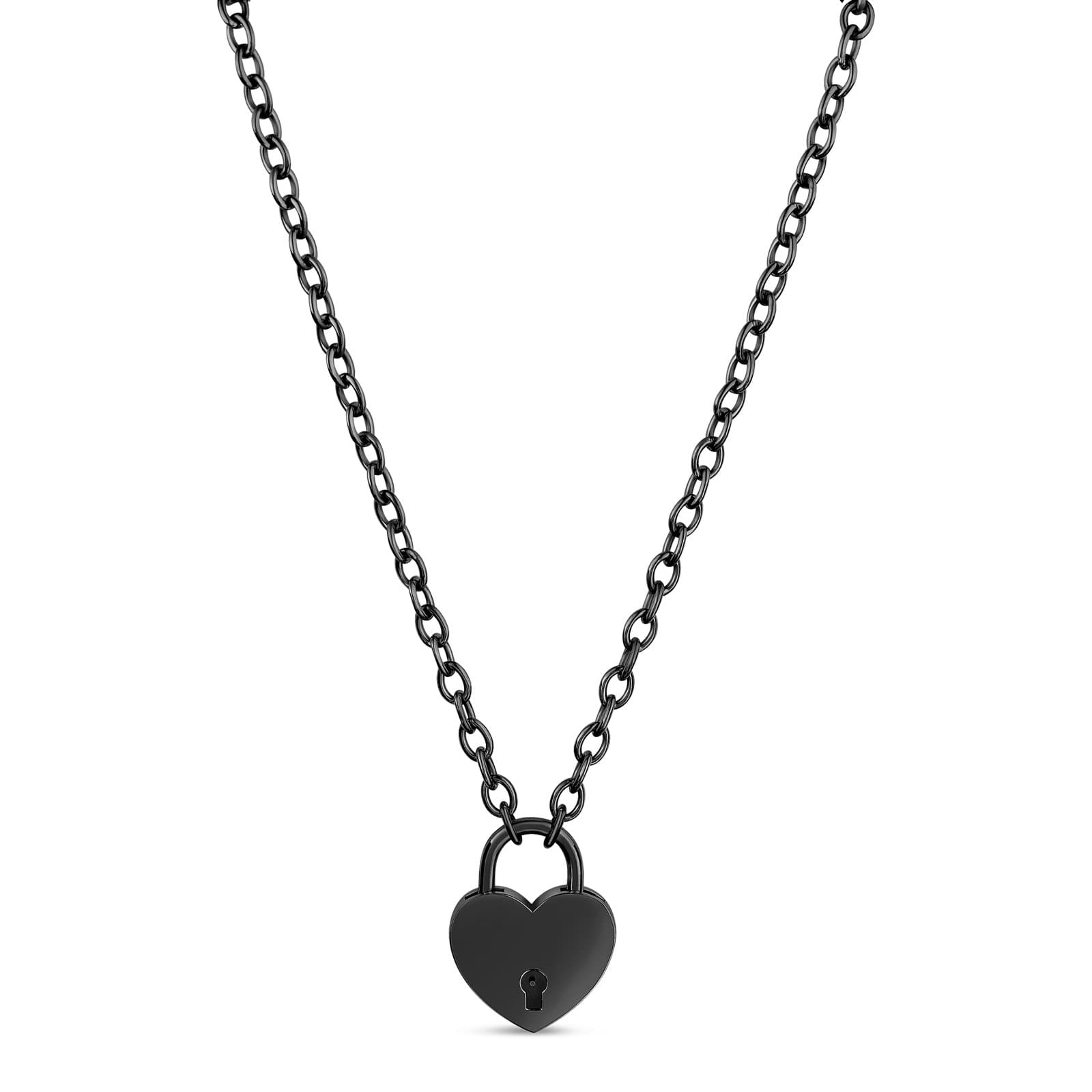 Chain Necklace with Heart Lock – Eternity
