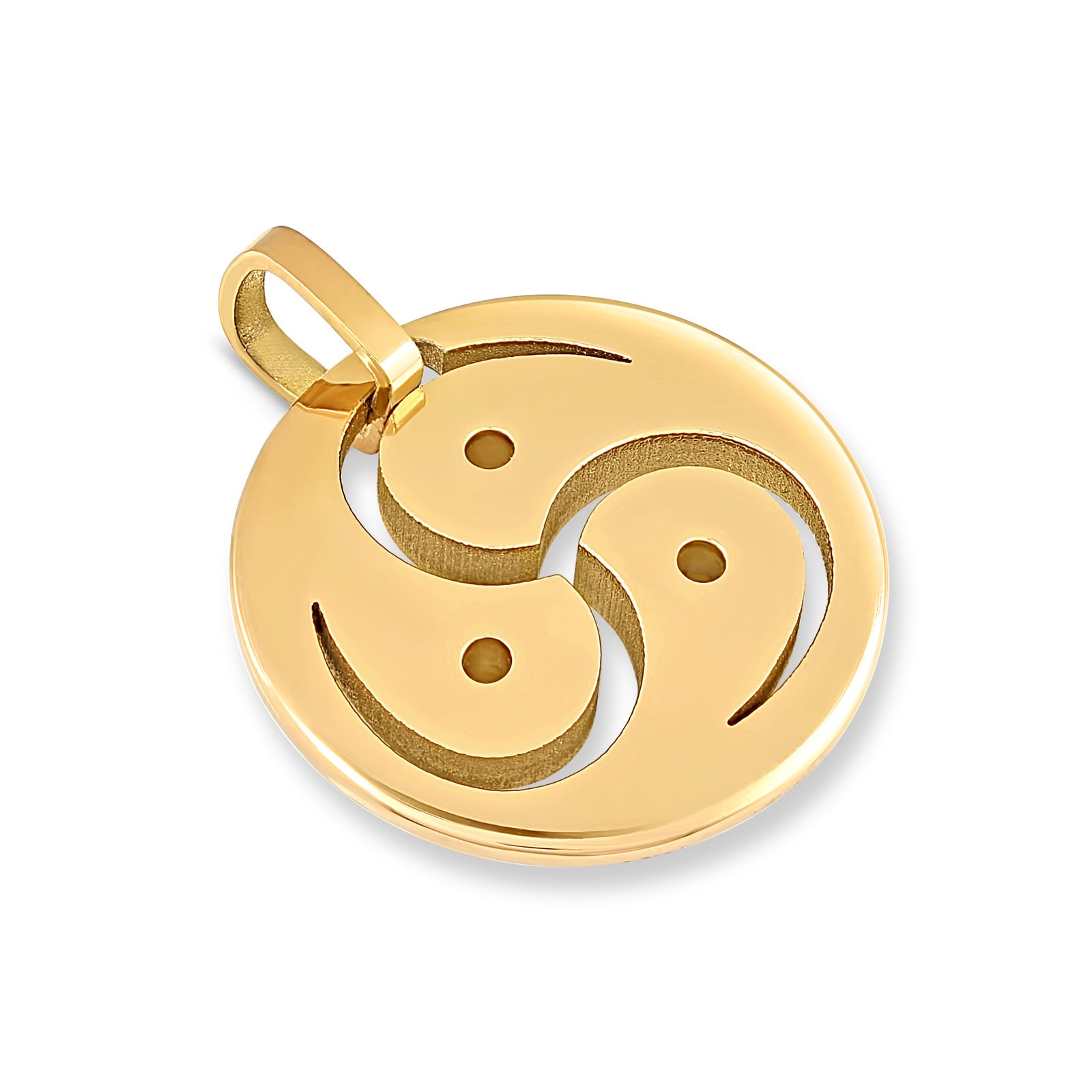 Triskelion Chastity Key Necklace - Gold & Steel