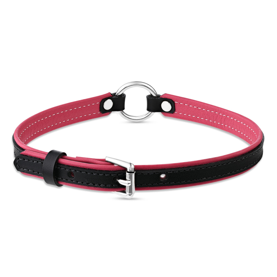 Italian Leather Luxury Dog Collar- 22 Colors