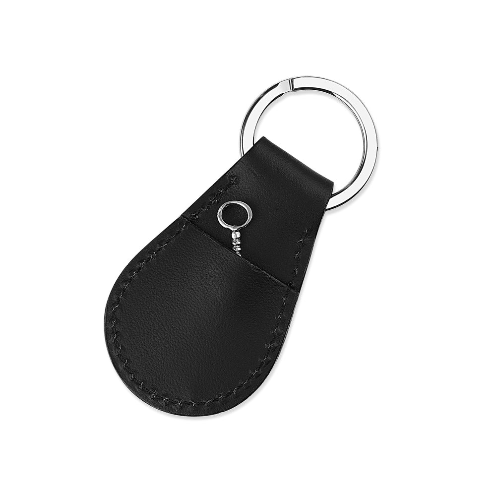 Leather Keychain with Key Pocket (Teardrop)