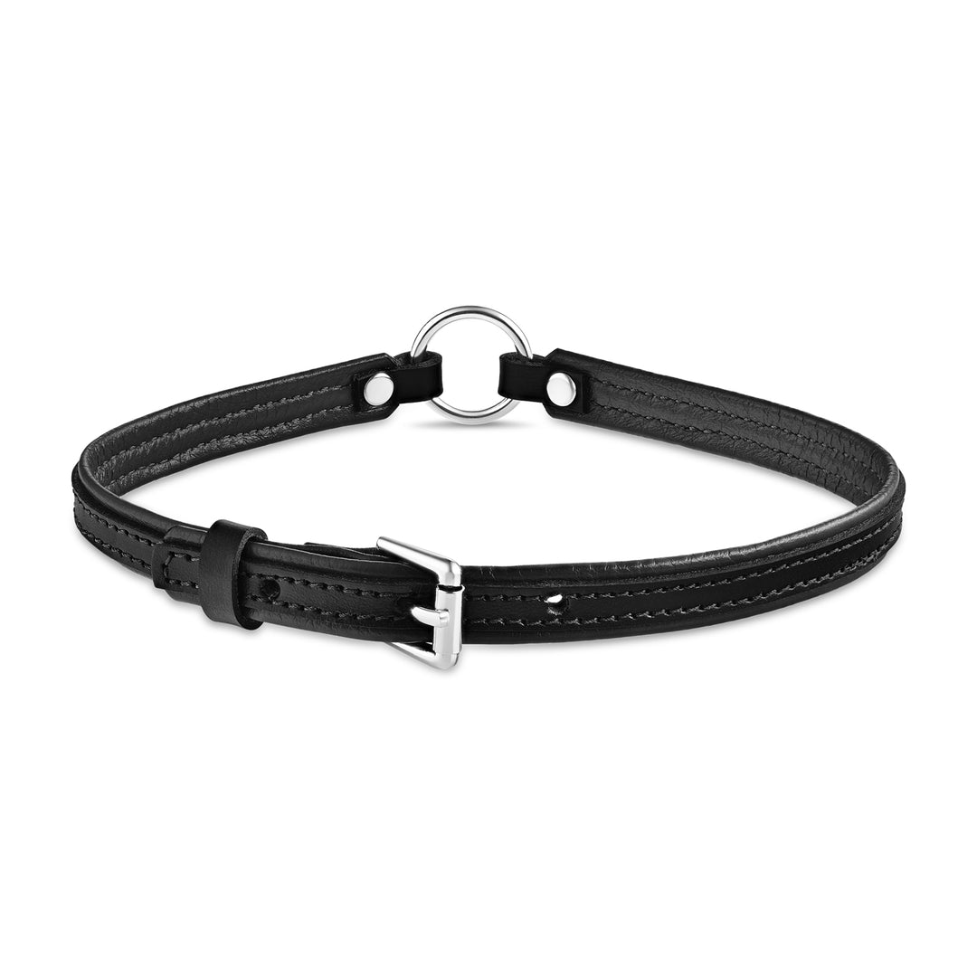 Leather Choker with O-Ring