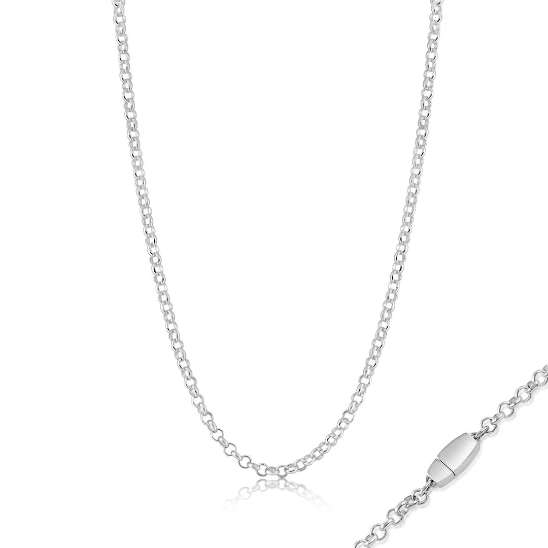 Locking Chain Necklace - Sterling Silver