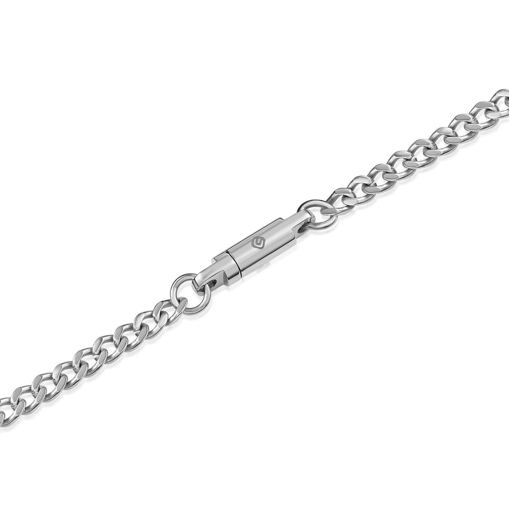 Chain Necklace with Locking Clasp - Titanium