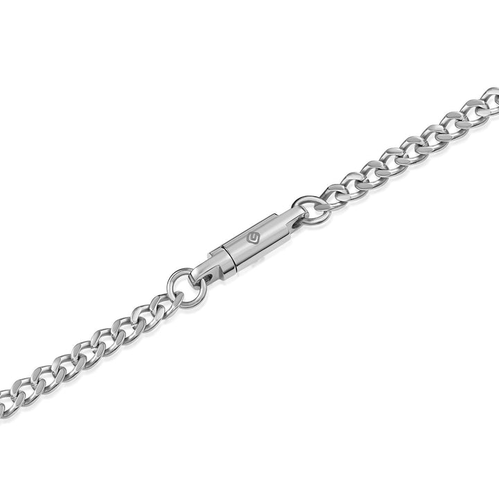 Chain Necklace with Locking Clasp - Titanium