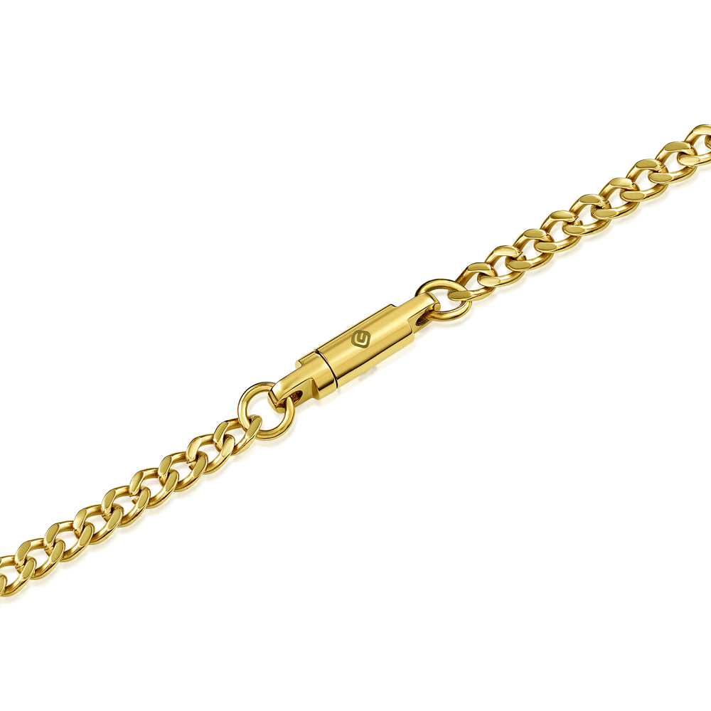 Chain Necklace with Locking Clasp - Titanium