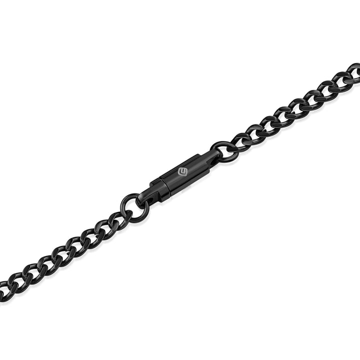 Chain Necklace with Locking Clasp - Titanium