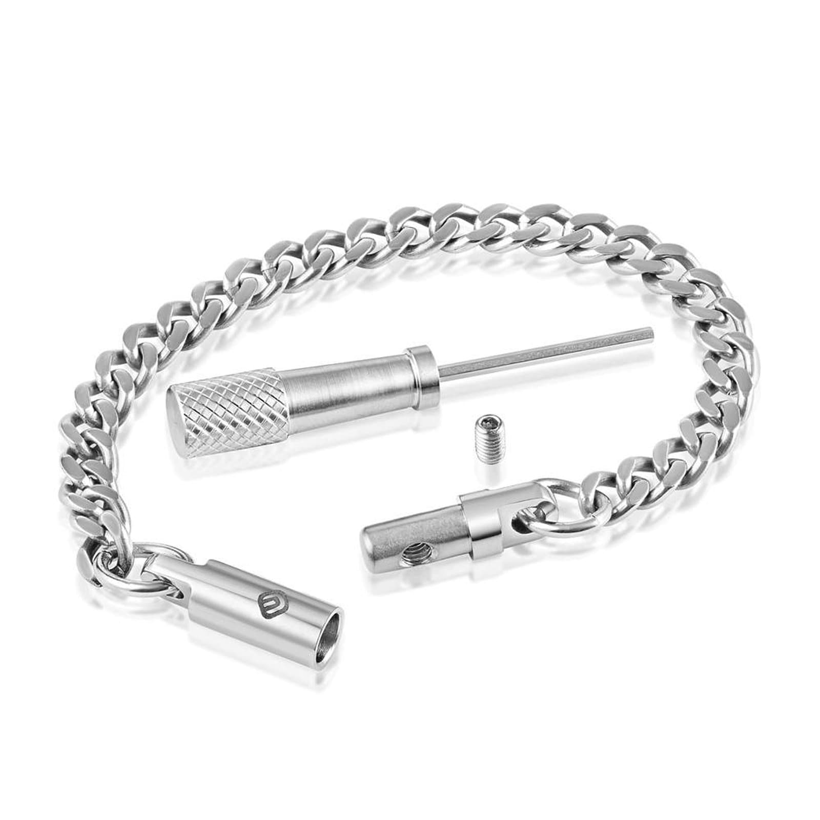 Chain Bracelet with Locking Clasp Gold Titanium Medium 7.5in 19cm