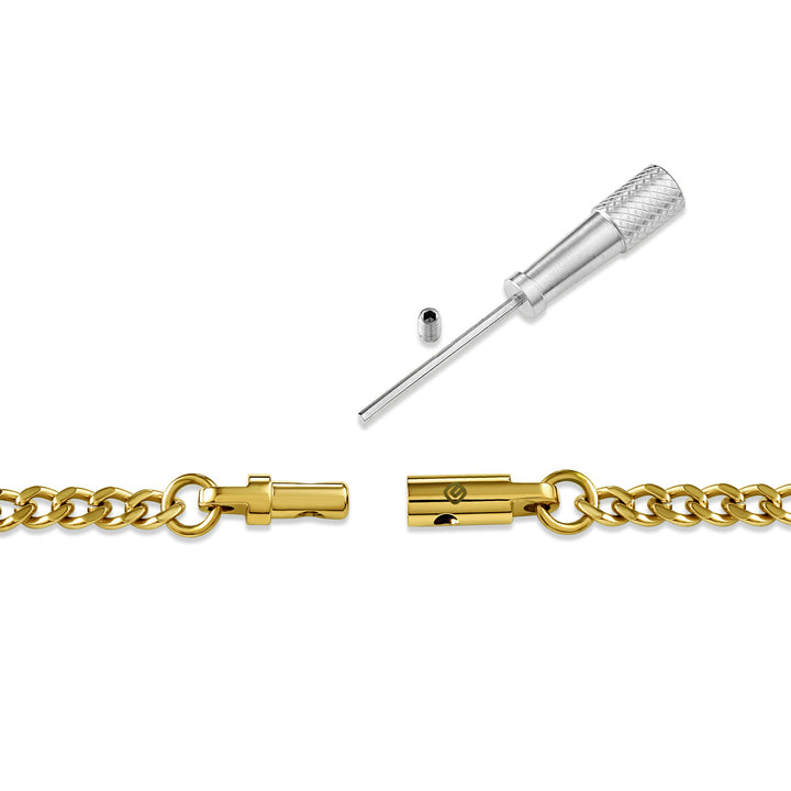 Chain Necklace with Locking Clasp - Titanium