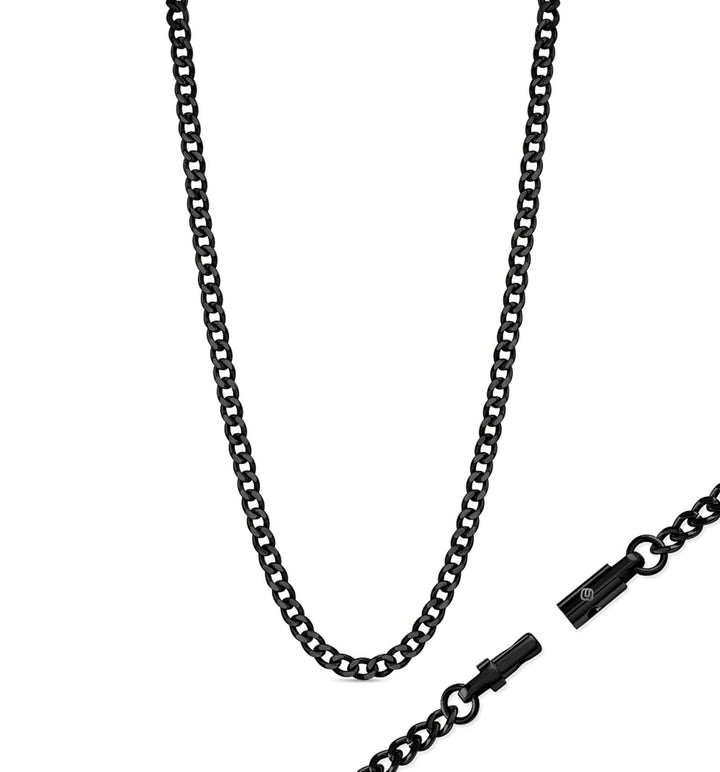 Chain Necklace with Locking Clasp - Titanium